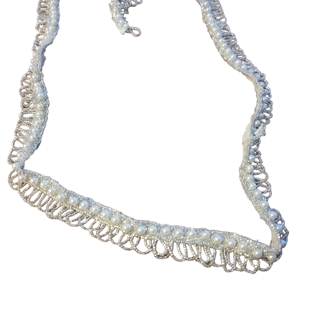 Silver and White Pearl Necklace